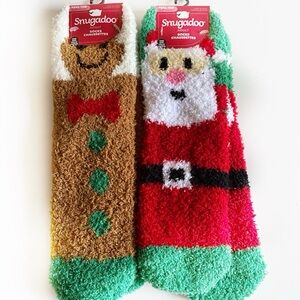 Snugadoo Santa Gingerbrd Man Christmas Women Socks